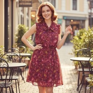 M Floral Dress Bow Tie Forever 21